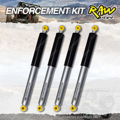 F + R 50mm RAW 4x4 Predator Shock Absorbers for Toyota Fortuner KUN51 TGN51