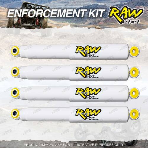 F + R 50mm RAW 4x4 Big Bore Shock Absorbers for Ford F Series F250 2000-2003