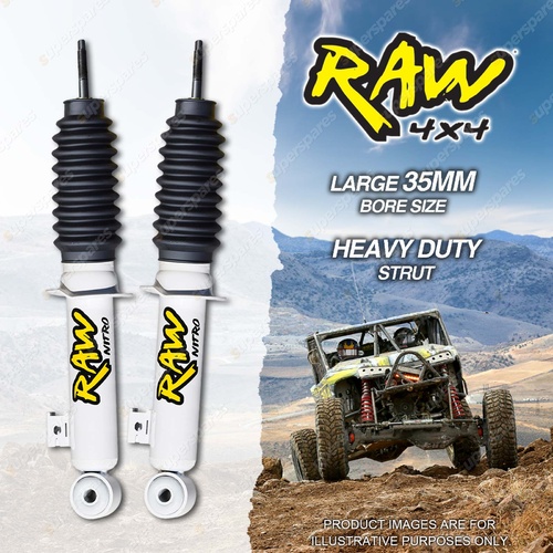 2 Front 50mm RAW 4x4 Nitro Shock Absorbers for Toyota Hilux Revo GUN125R GUN126R