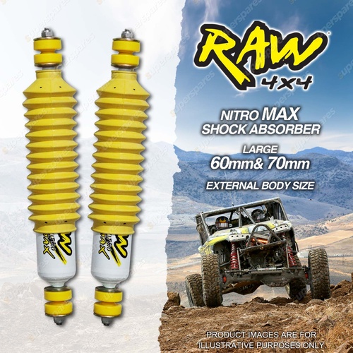 Rear 50mm Lift RAW 4x4 Nitro Max Shock Absorbers for Nissan Patrol GQ Y60 GU Y61