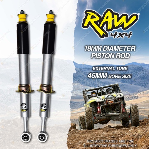 2 x Front 50mm Lift RAW 4x4 Predator Shock Absorbers for Nissan Navara NP300