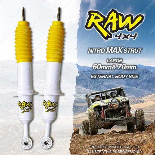 2 x Front 40-75mm Lift RAW 4x4 Nitro Max Shocks for Toyota Landcruiser 300 Ser