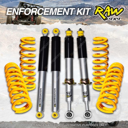 Raw 4x4 Predator Shock Absorbers Coil 50mm Lift Kit for Nissan Navara NP300