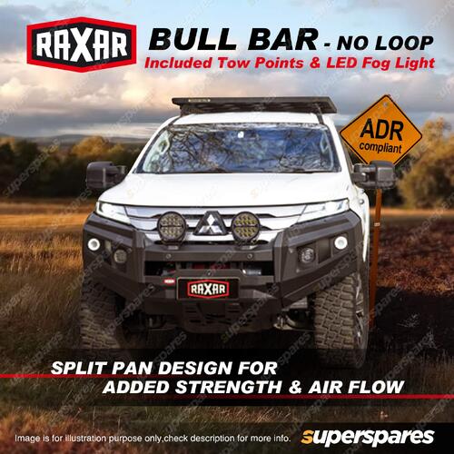 RAXAR Bull Bar No Loop with Light Tow Point for Mitsubishi Pajero Sport QF 20-On