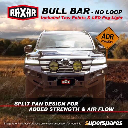 RAXAR Bull Bar No Loop with Light & Tow Points for Toyota Land Cruiser 300 21-On