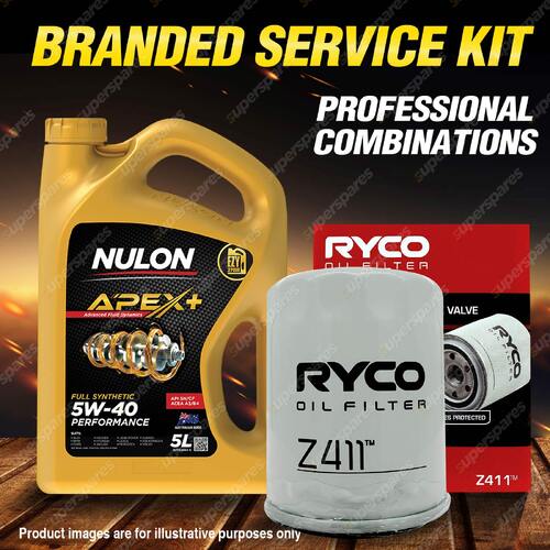 Ryco Oil Filter 5L APX5W40 Engine Oil Kit for Mitsubishi Lancer CJ CH Colt RG