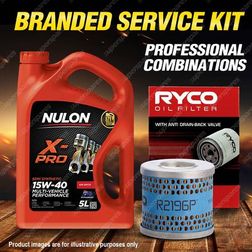 Ryco Oil Filter 5L XPR15W40 Engine Oil Service Kit for Holden Torana HB LC LJ TA