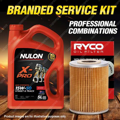 Ryco Oil Filter 5L XPR15W50 Engine Oil Service Kit for Bmw 528 E12 6cyl 2.8L