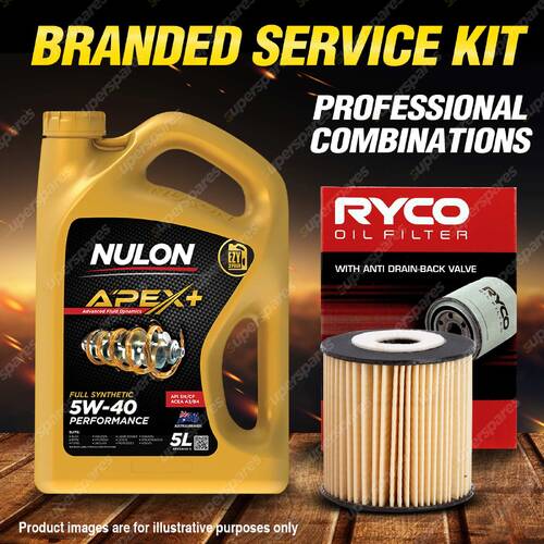 Ryco Oil Filter 5L APX5W40 Engine Oil Service Kit for Volvo C70 NK53 T5 5cyl V70