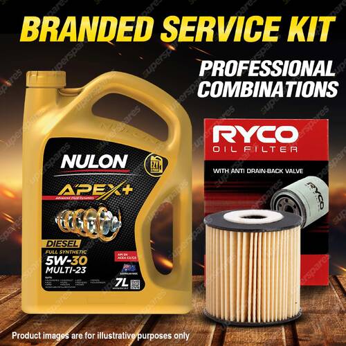 Ryco Oil Filter 7L APX5W30C23 Engine Oil Service Kit for Volvo V70 SW61 LE 5cyl