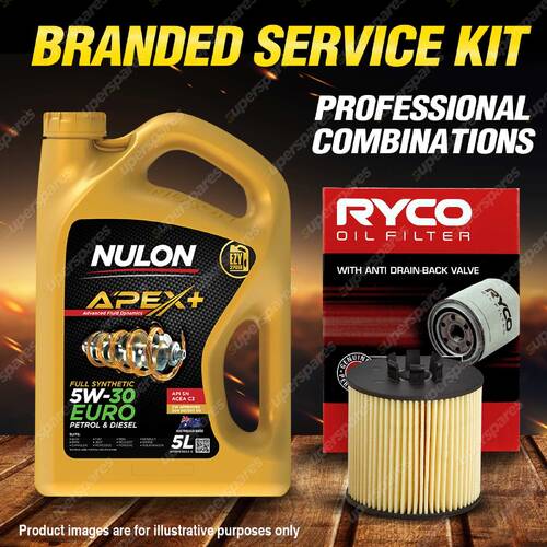 Ryco Oil Filter 5L APX5W30C3 Engine Oil Service Kit for Volkswagen Golf Polo