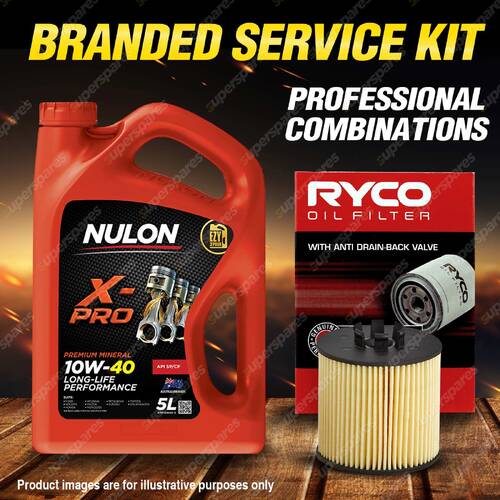 Ryco Oil Filter 5L XPR10W40 Engine Oil Service Kit for Volkswagen Polo 9N 1.6L