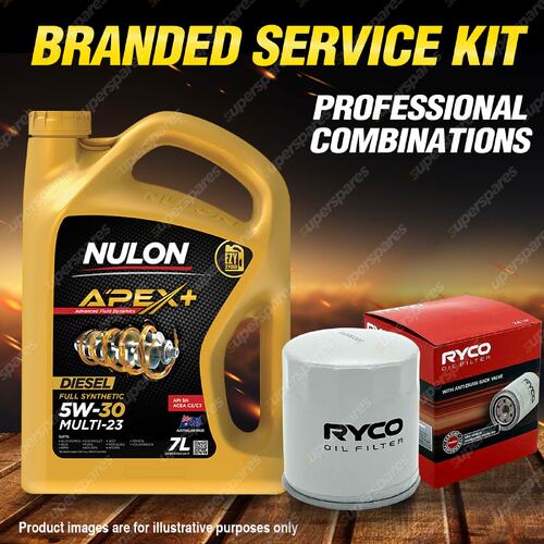 Ryco Oil Filter Nulon 7L APX5W30C23 Eng. Oil Kit for Smart Fortwo A451 A450 R452