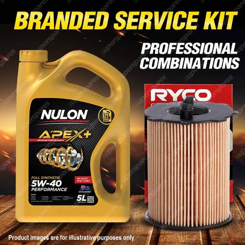 Ryco Oil Filter 5L APX5W40 Engine Oil Service Kit for Citroen C4 1.6 HDI 05-On