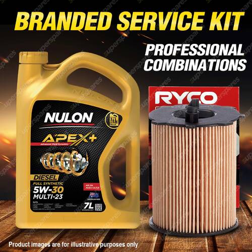 Ryco Oil Filter 7L APX5W30C23 Engine Oil Service Kit for Mini Cooper D R56 09-10