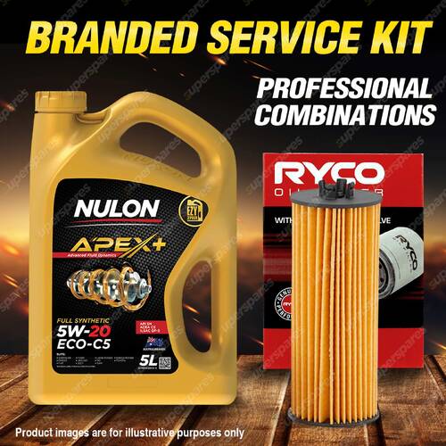 Ryco Oil Filter 5L APX5W20C5 Engine Oil Service Kit for Chrysler 300 LX V6 12-On