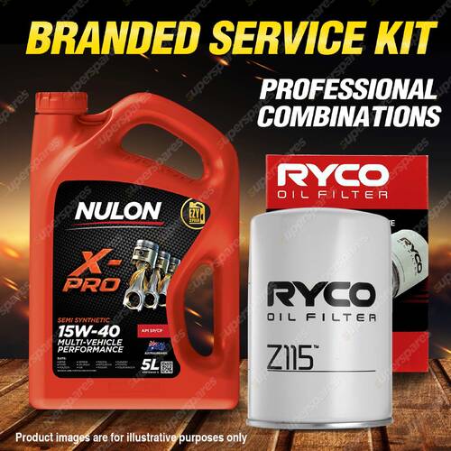 Ryco Oil Filter 5L XPR15W40 Eng. Oil Service Kit for Nissan 1600 180B 200B 2300