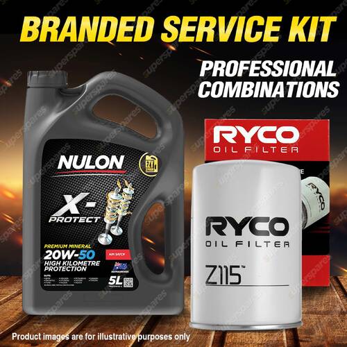 Ryco Oil Filter 5L PRO20W50 Eng. Oil Service Kit for Nissan 1600 180B 200B 2300