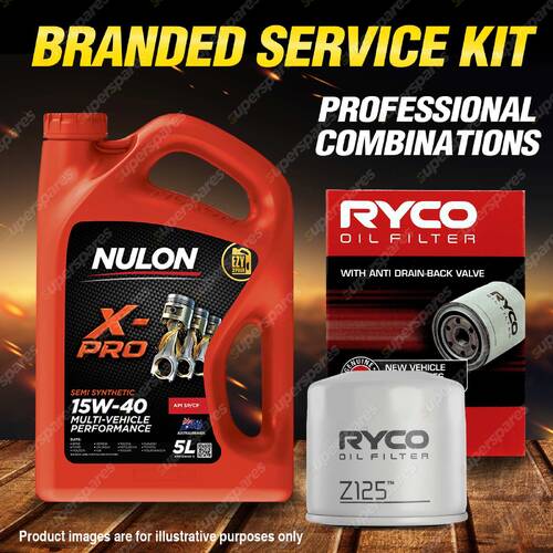 Ryco Oil Filter 5L XPR15W40 Engine Oil Service Kit for Daihatsu Charade G10 G11