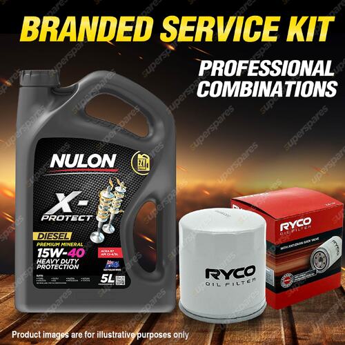 Ryco Oil Filter 5L PROHD15W40 Engine Oil Service Kit for Peugeot 505 4cyl