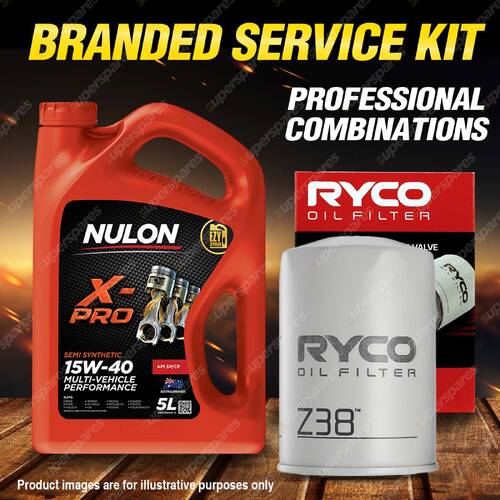 Ryco Oil Filter 5L XPR15W40 Engine Oil Service Kit for Ford Capri GT V6 3.1L