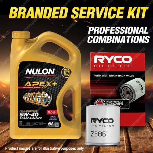 Ryco Oil Filter 5L APX5W40 Engine Oil Service Kit for Toyota Corolla ZRE152R