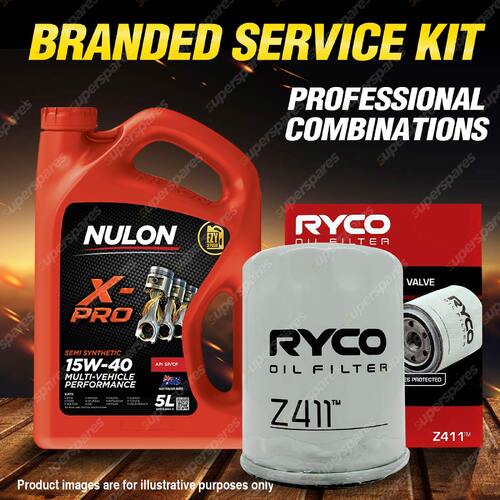 Ryco Oil Filter 5L XPR15W40 Eng. Oil Service Kit for Mazda 323 626 929 Mpv Mx-6