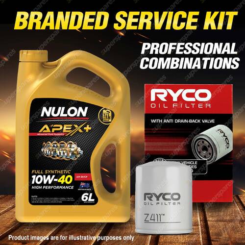 Ryco Oil Filter 6L APX10W40 Engine Oil Service Kit for Kia Carnival KV V6 II