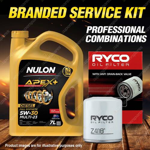 Ryco Oil Filter 7L APX5W30C23 Engine Oil Service Kit for Saab 9-5 2.3T 4cyl 2.3L