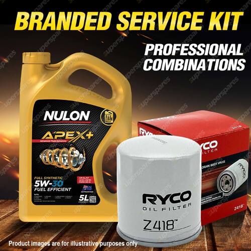 Ryco Oil Filter Nulon 5L APX5W30A5 Engine Oil Kit for Ford Ecosport Falcon Focus