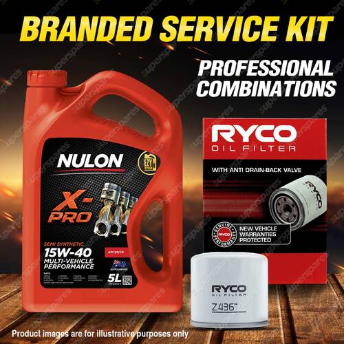 Ryco Oil Filter 5L XPR15W40 Engine Oil Service Kit for Mazda 121 Hatch 323 Mx-5