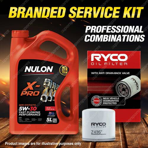 Ryco Oil Filter Nulon 5L XPR5W30 Engine Oil Kit for Nissan Pulsar B17 Altima L33