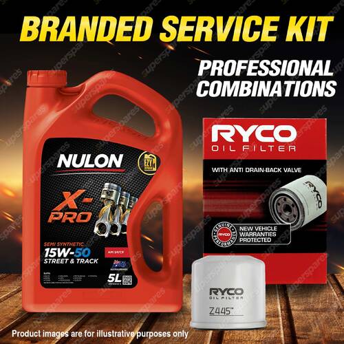 Ryco Oil Filter 5L XPR15W50 Engine Oil Service Kit for Nissan 200Sx S15 Turbo 2L