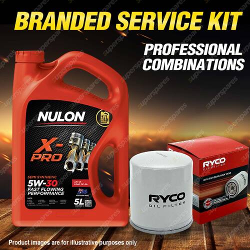 Ryco Oil Filter Nulon 5L XPR5W30 Engine Oil for Subaru Forester Impreza Outback