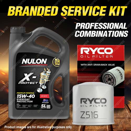 Ryco Oil Filter 5L PRO15W40 Engine Oil Service Kit for Mazda Mpv LW V6 99-02