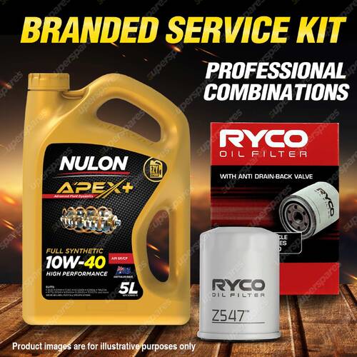 Ryco Oil Filter Nulon 5L APX10W40 Engine Oil Kit for Honda Accord CG CK Legend