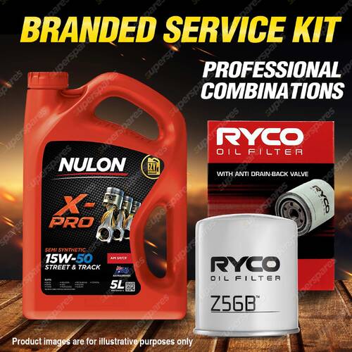 Ryco Oil Filter 5L XPR15W50 Engine Oil Service for Mitsubishi Sigma GH Astron 2L