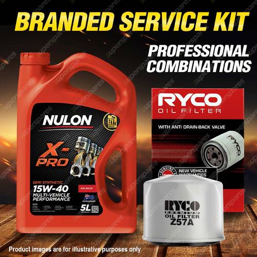 Ryco Oil Filter 5L XPR15W40 Eng. Oil Service Kit for Honda Accord Civic SB E WB