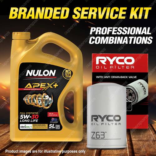 Ryco Oil Filter 5L APX5W30D1 Eng. Oil Service Kit for Ford Mondeo HC HD HE Zetec