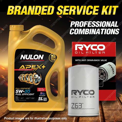 Ryco Oil Filter 5L APX5W30A5 Engine Oil Service Kit for Ford Fiesta WP Mondeo HE