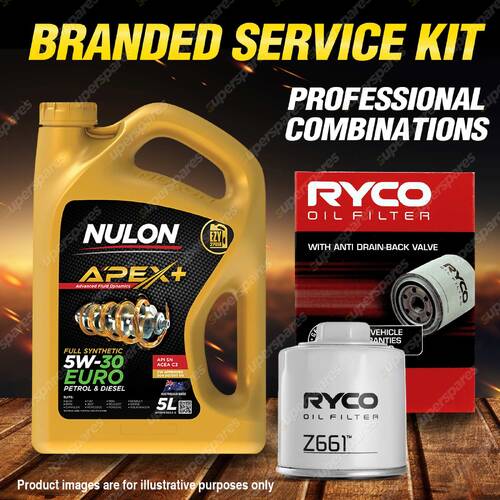 Ryco Oil Filter 5L APX5W30C3 Engine Oil Service Kit for Volkswagen Polo 9N 6R