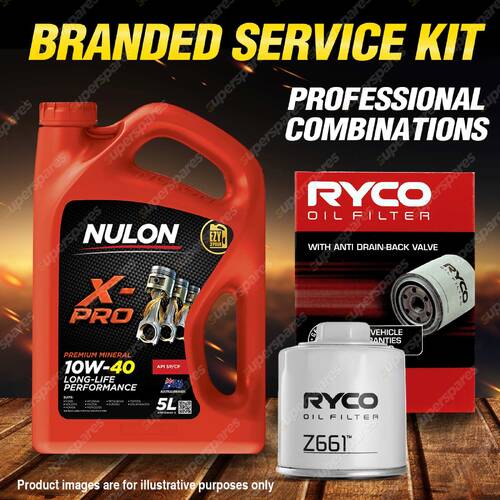 Ryco Oil Filter 5L XPR10W40 Engine Oil Service Kit for Volkswagen Polo 9N 6R 6N