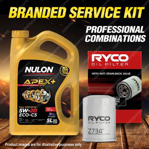 Ryco Oil Filter 5L APX5W20C5 Engine Oil Service Kit for Suzuki Swift AZH416