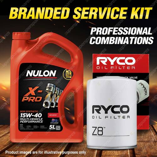 Ryco Oil Filter 5L XPR15W40 Engine Oil Service Kit for Fiat 1800 2100 2300