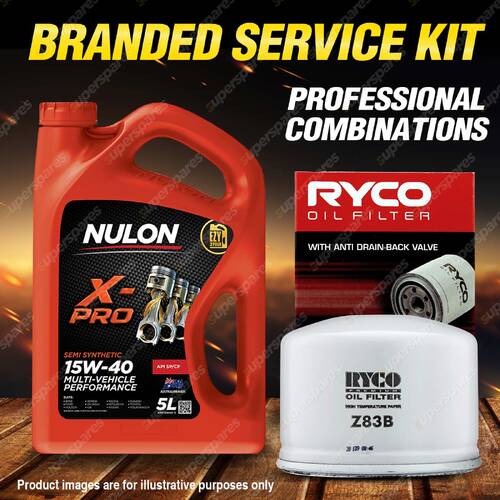 Ryco Oil Filter 5L XPR15W40 Engine Oil Service Kit for Leyland Cars Marina 4cyl