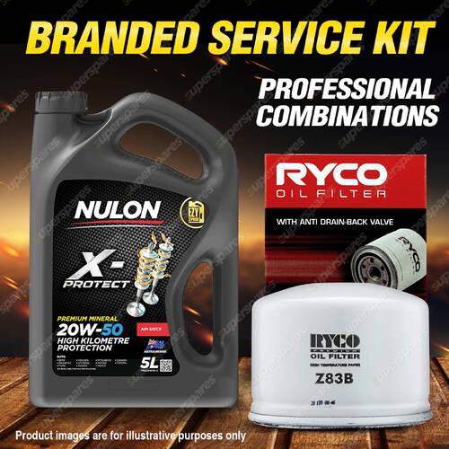 Ryco Oil Filter 5L PRO20W50 Engine Oil Service Kit for Leyland Cars Marina 4cyl