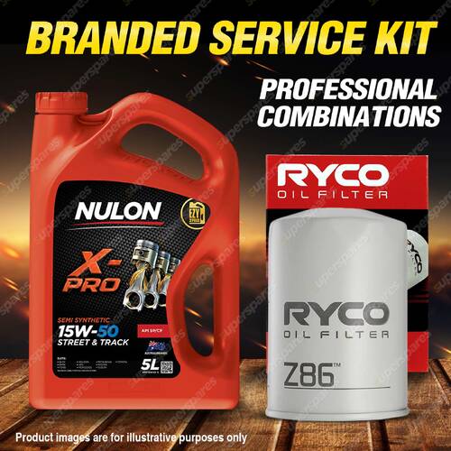 Ryco Oil Filter 5L XPR15W50 Engine Oil Service Kit for Leyland Cars P76 V8 4.4L