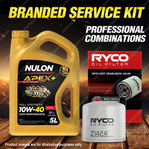 Ryco Oil Filter 5L APX10W40 Engine Oil Service Kit for Hyundai Excel