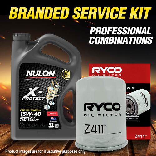 Ryco Oil Filter Nulon 5L PRO15W40 Engine Oil Kit for Proton Exora M21 S16 Satria