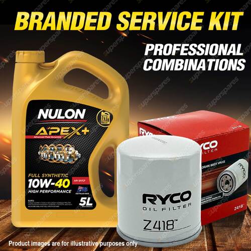 Ryco Oil Filter Nulon 5L APX10W40 Engine Oil Kit for Saab 900 9000 9-3 9-5
